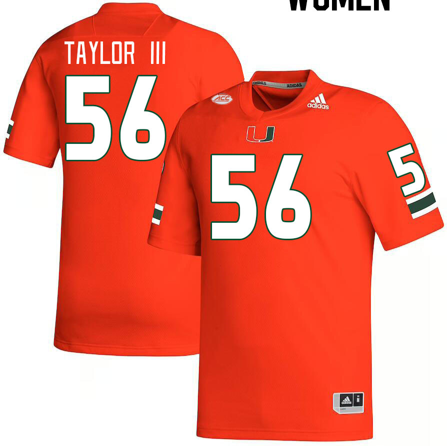 Women #56 Leonard Taylor III Miami Hurricanes College Football Jerseys Stitched-Orange
